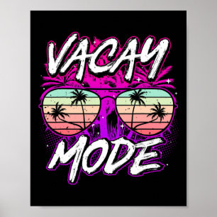 Póster Modo de Vacaciones Divertido Verano Crucero Vacaci