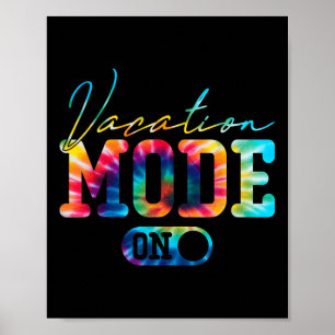 Póster Modo de vacaciones Verano Teja Familia Vacay Mo