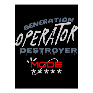 Póster Modo Destructor Operador de Generación