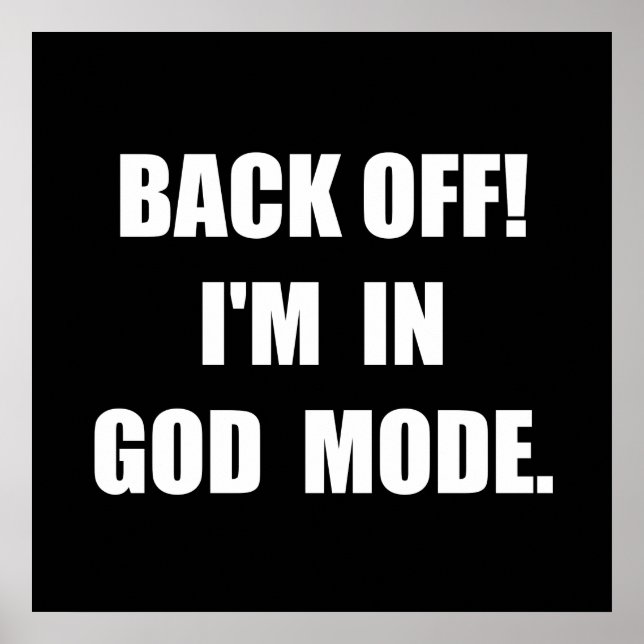 Póster Modo Dios (Frente)