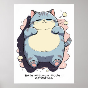 Póster Modo Mínimo Activado – Estado de Ánimo Relatable