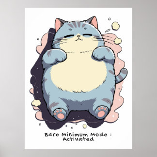 Póster Modo Mínimo Activado – Estado de Ánimo Relatable