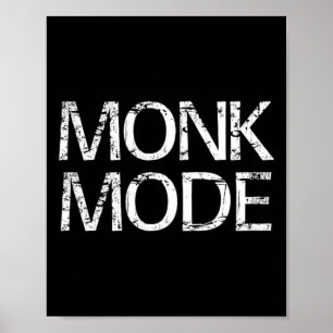 Póster Modo Monje Meditación Yoga Novedad 