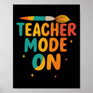 Póster Modo Profesor Activado De Vuelta Al Colegio Profes