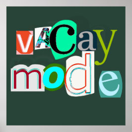 Póster Modo retro de vacaciones