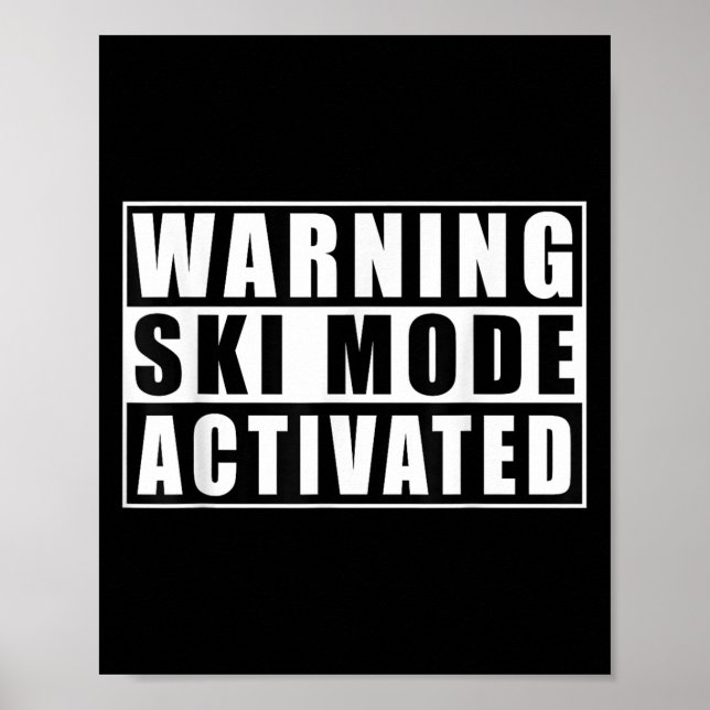 Póster Modo Ski de advertencia activado _1 (Frente)