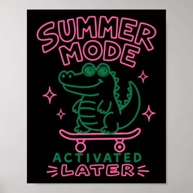 Póster Modo Verano Activado Nos Vemos Diseño Gator (Frente)