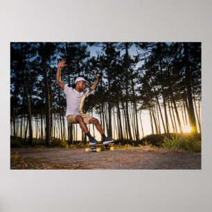 Póster Modos de surf de entrenamiento en patinaje