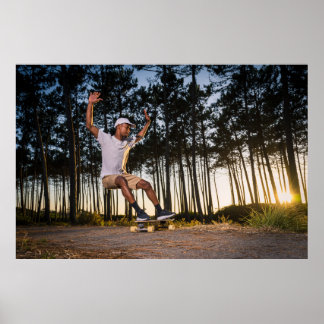 Póster Modos de surf de entrenamiento en patinaje