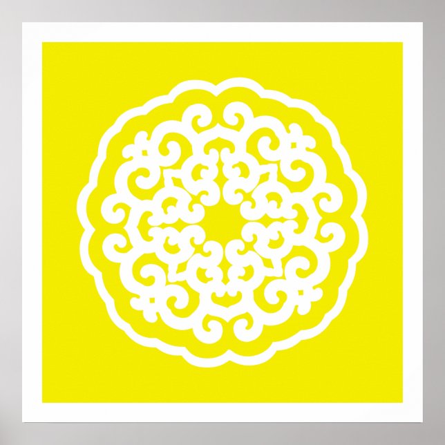 Póster Modos dorados asiáticos Mandalla (Frente)