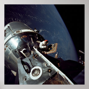 Póster Módulo de comando Apollo 9 acoplado con módulo lun