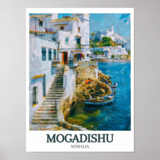 Póster Mogadishu Art Print - Liido Beach Poster - Mogadis