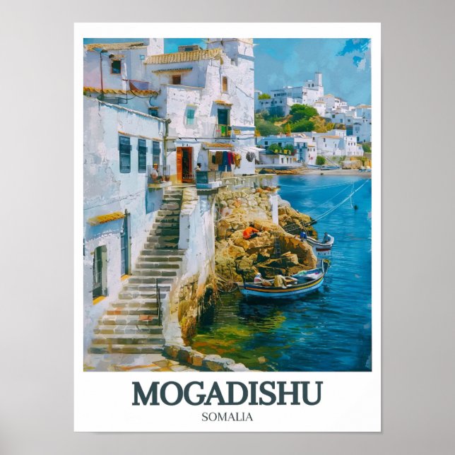 Póster Mogadishu Art Print - Liido Beach Poster - Mogadis (Frente)