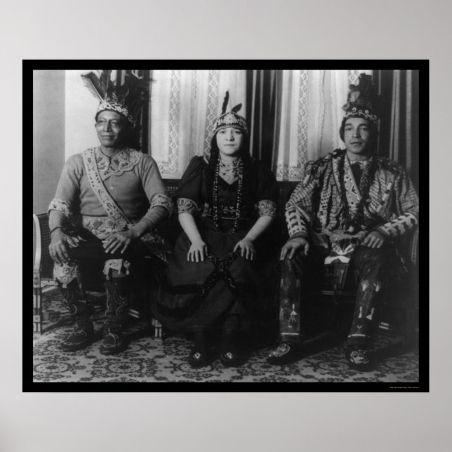 Póster Mohegan Indian Chief and Family 1923 (Frente)