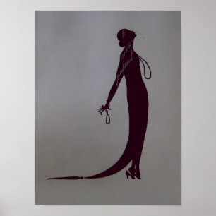 Póster Moi Fashion Plate ~ Art Nouveau vintage