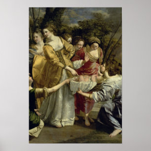 Póster Moisés rescatado del Nilo, c.1630