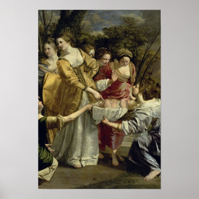Póster Moisés rescatado del Nilo, c.1630 (Frente)
