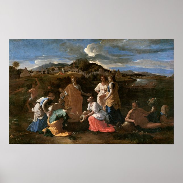 Póster Moisés rescatados del agua, 1647 (Frente)