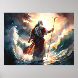 Póster Moisés Se Separó Del Mar Rojo
