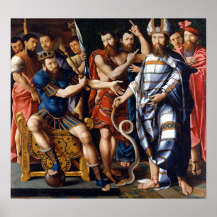 Póster Moisés y Aarón antes del faraón