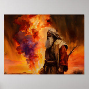 Póster Moisés Y El Ardiente Bush