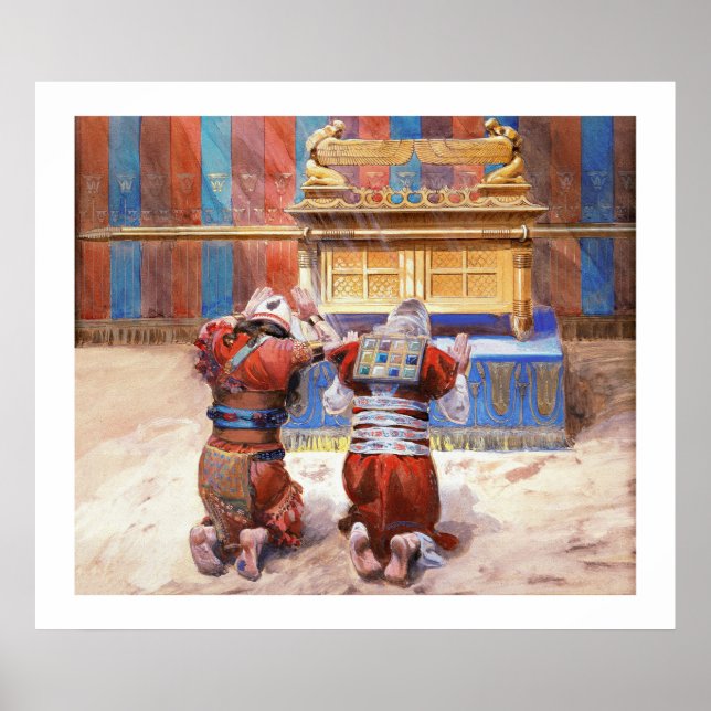 Póster Moisés y Josué en el tabernáculo de James Tissot (Frente)