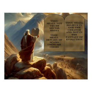 Póster Moisés y las tablas.