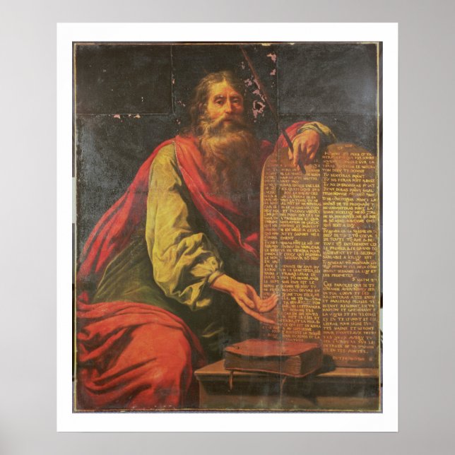 Póster Moisés y los tabletas de la ley (Frente)