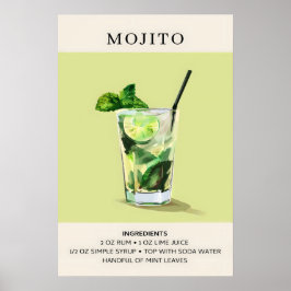 Póster Mojito Cocktail