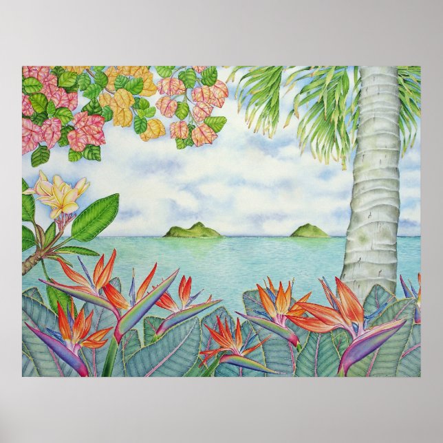 Póster Mokuluas, Hawai (Frente)