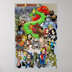 Póster Molde del Palo de golf-halla