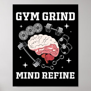 Póster Moldeando la Mente en el Gimnasio Cuerpo Refinado 