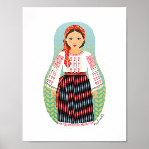 Póster Moldovan Matryoshka Poster