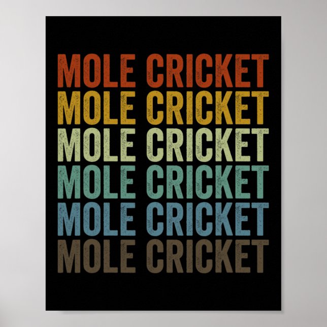 Póster Mole Cricket Retro  (Frente)