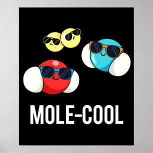 Póster Mole-Guay Funny Molécula Pun Dark BG