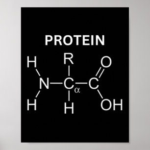 Póster Molécula De Proteínas - Gimnasio Y Construcción De