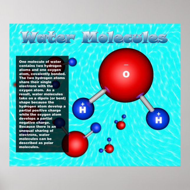 Póster Moléculas de agua (Frente)