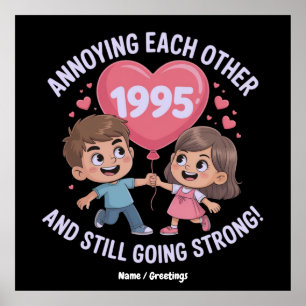 Póster Molestándose mutuamente desde el aniversario Boda
