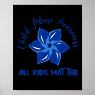 Póster Molinete de Conciencia sobre el Abuso Infantil de 