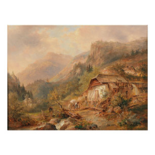 Póster Molino cerca de Steierling, Alta Austria Emil Barb