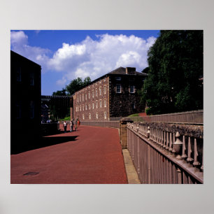 Póster Molino de algodón en la nueva postal de Lanark