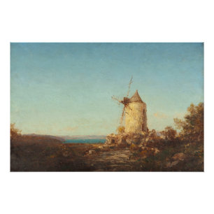 Póster Molino de Saint-Mitre, cerca de Martigues
