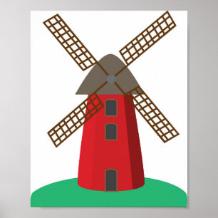 Póster Molino de viento