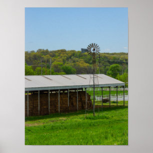 Póster Molino de viento de campo