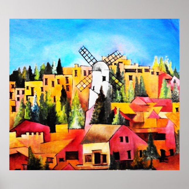 Póster Molino de viento de Montefiore (Frente)