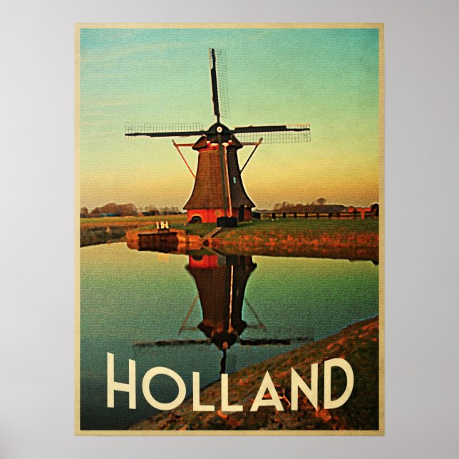 Póster Molino de viento Holland (Frente)