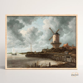 Póster Molino de viento Jacob van Ruisdael en Wijk bij Du