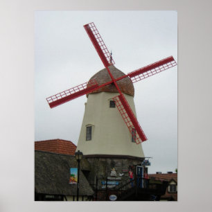 Póster Molino de viento Solvang