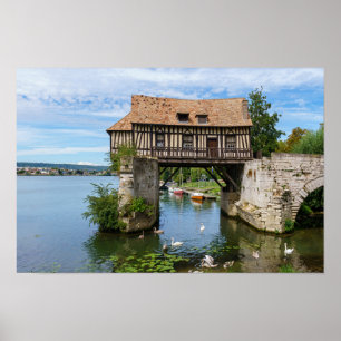 Póster Molino viejo de Vernon - Normandía, Francia