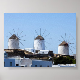 Póster Molinos de viento de Mykonos